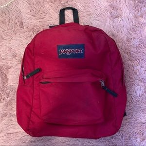 Red Jansport backpack